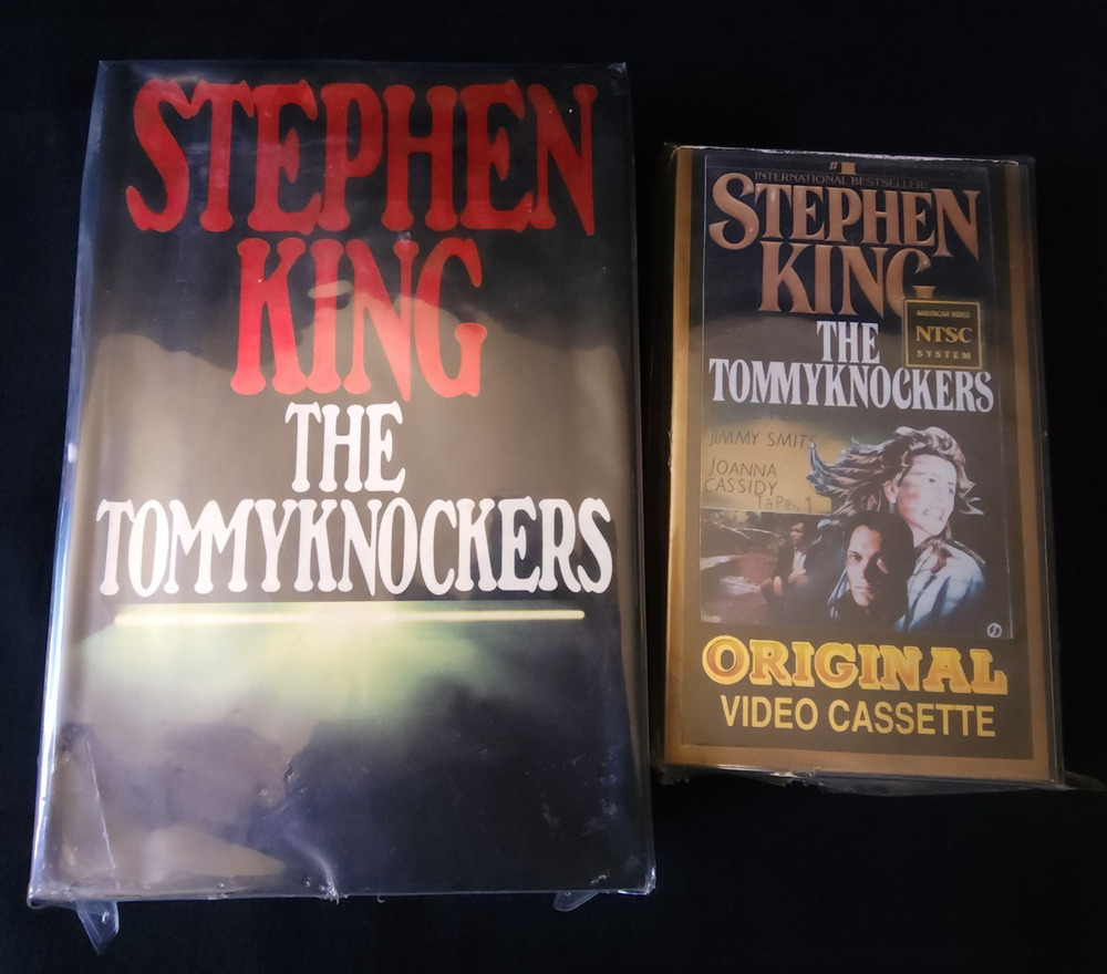Stephen King The Tommyknockers Hardcover w/ Original Video Tape Cassette Rare